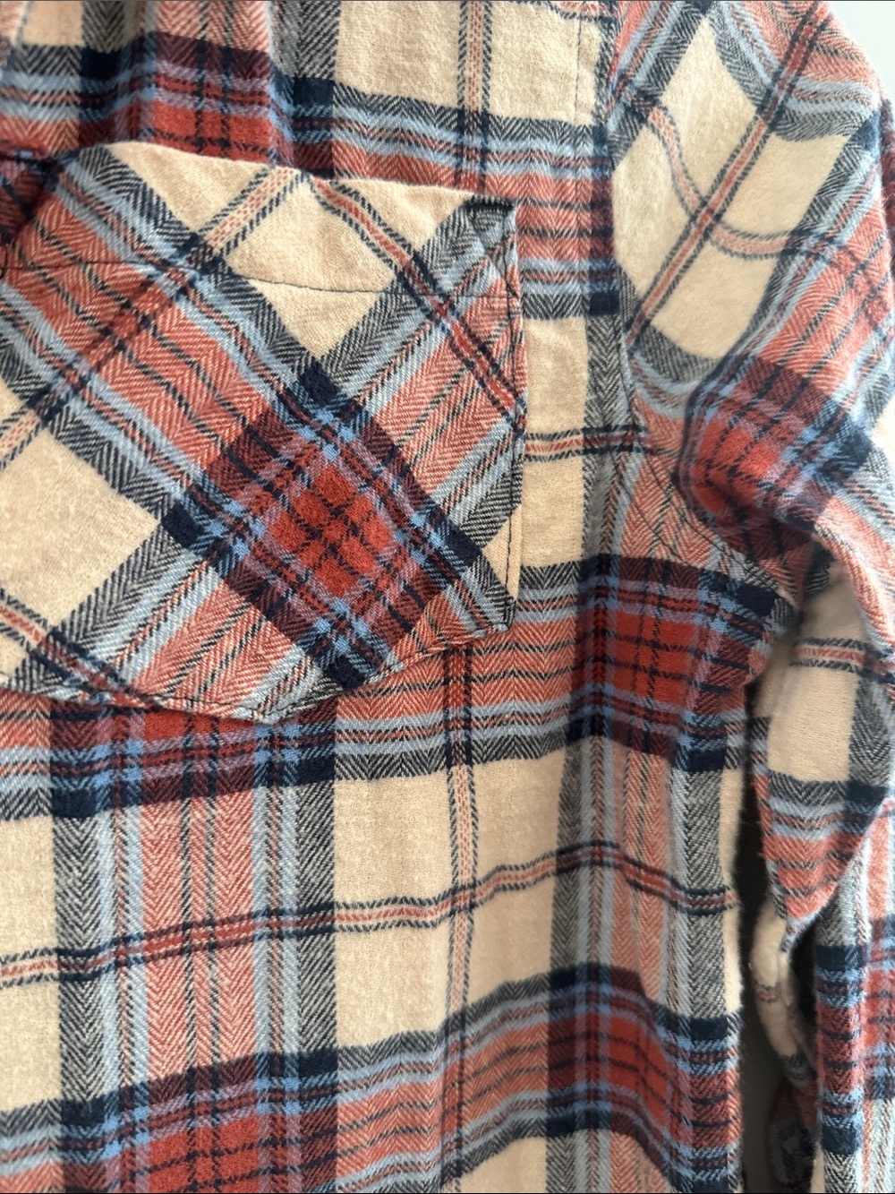 Stoic Women's Cream & Red Plaid Button-Down Shirt - Picture 2 of 9
